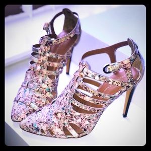 Multi-Colored Strappy Heels. Size 8.5. Never worn